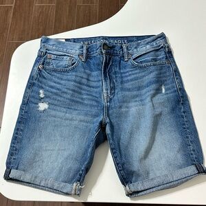 American Eagle Outfitters Men's Distressed Blue Jean Shorts